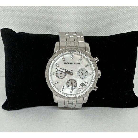 Michael Kors MK5020 Women\'s Silver Stainless Steel Analog Dial Wrist Watch NUL52 main image 7
